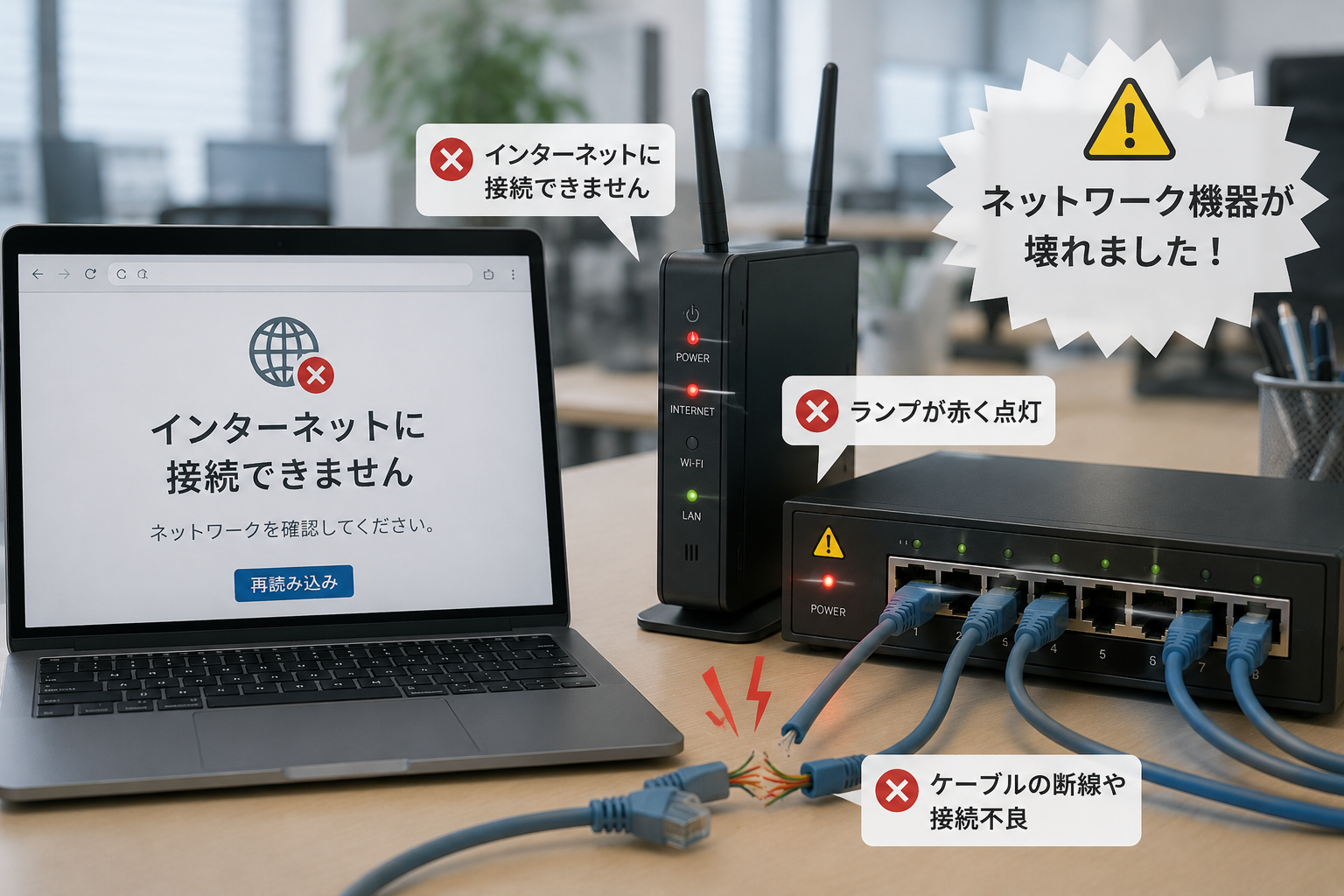 インターネットに接続できません